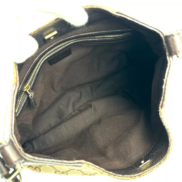 Authentic Gucci GG Shoulder Bag Sherry Line Horsebit Brown - Picture 6 of 9